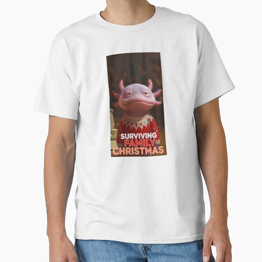 Relatable Axolotl Christmas Humor – Surviving Family Chaos by MadeByACJ