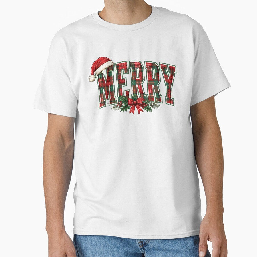 Vintage Christmas Plaid Merry by madebymayberry