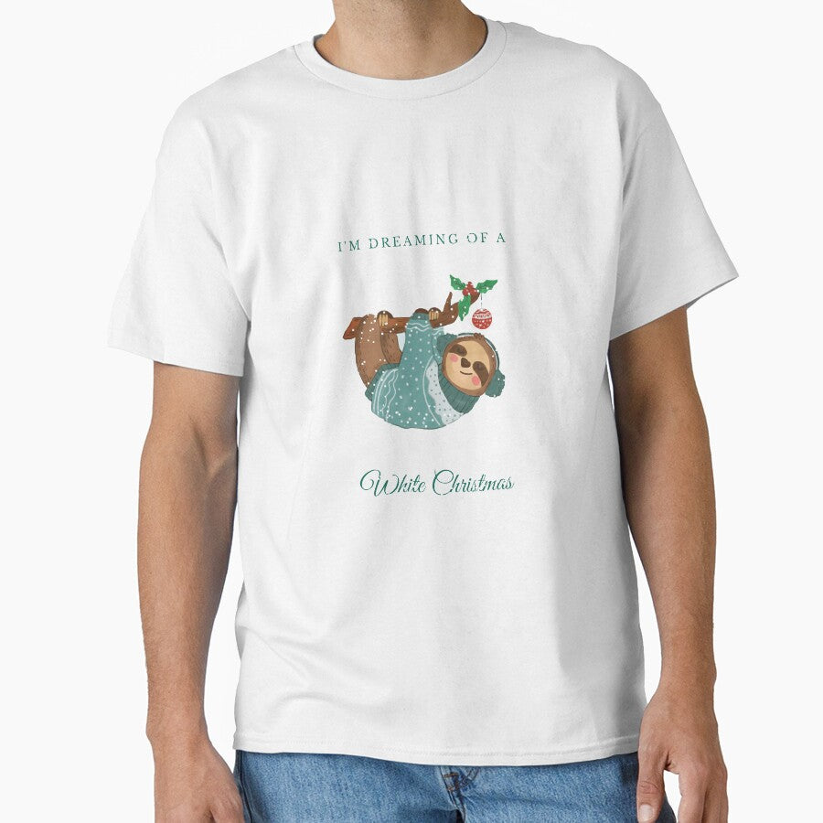 Sloth I'm dreaming of a white Christmas by HappyNoireArt