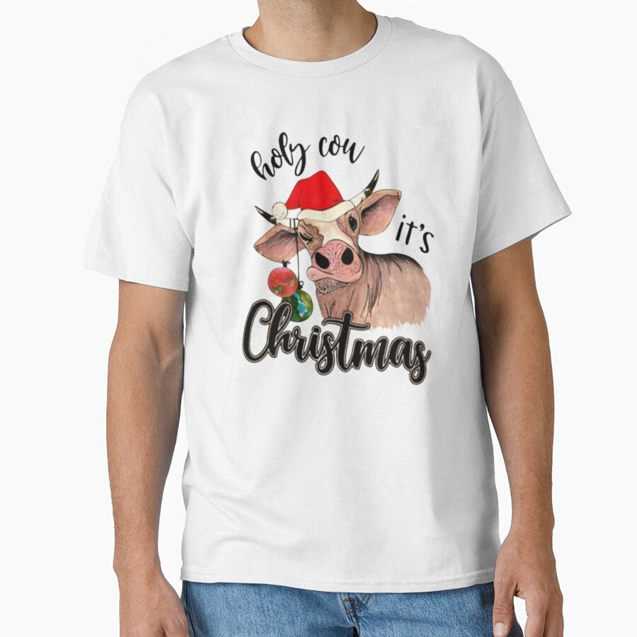 Holy Cow It's Christmas Cute Design by FirnandArt