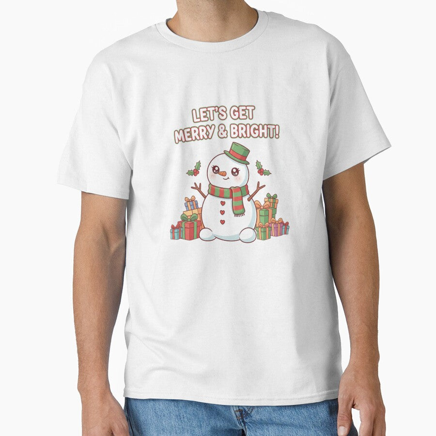 Let's Get Merry & Bright - Kawaii Snowman and Christmas Gifts by PinkGothica