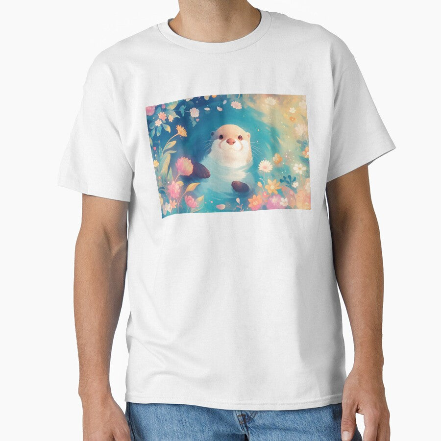 Otter Frolic in a Pond of Flowers by AshiraCreations