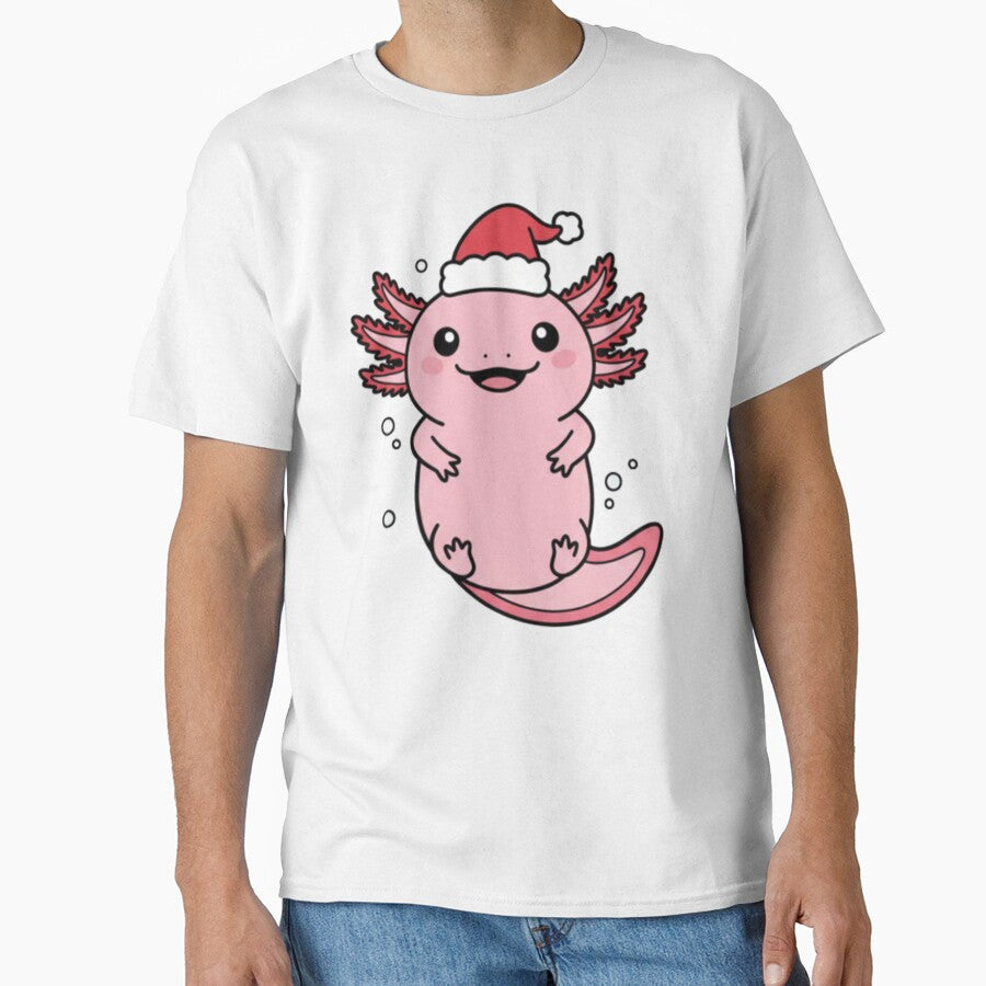 Axolotl wearing a Santa hat by JonysCreativeDesigns