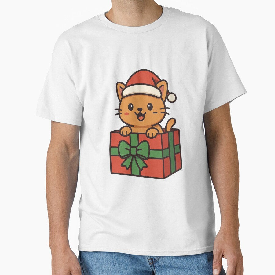 Cat in Christmas Gift Box – Cute Holiday Surprise by Confuzz1ed