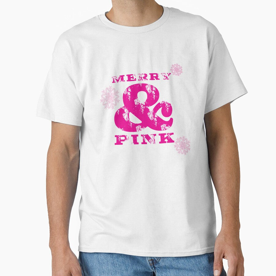 Merry & Pink - Distressed Christmas Typography by photossmirnov