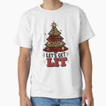 Let's Get Lit Leopard Print Red Plaid Christmas Tree by OliviaHayesArt