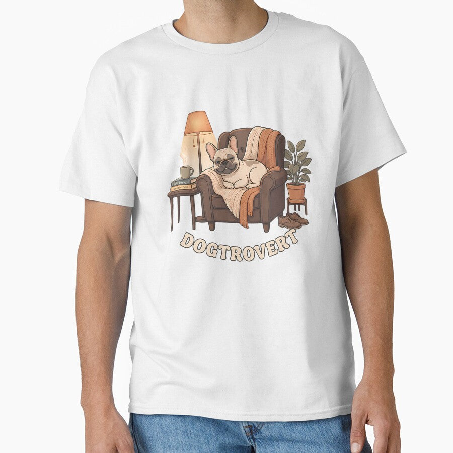 Cozy Dogtrovert Frenchie Relaxing Art by christineirist