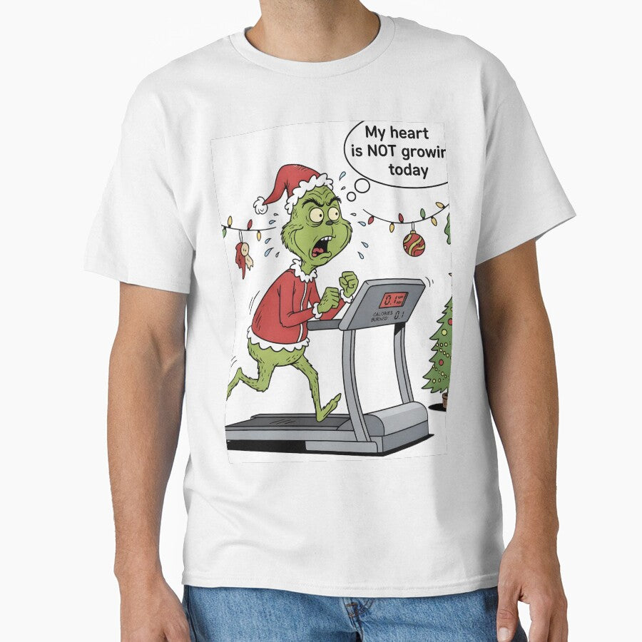Resting Grinch Face Treadmill Funny Christmas Workout by AestheticCore Designs