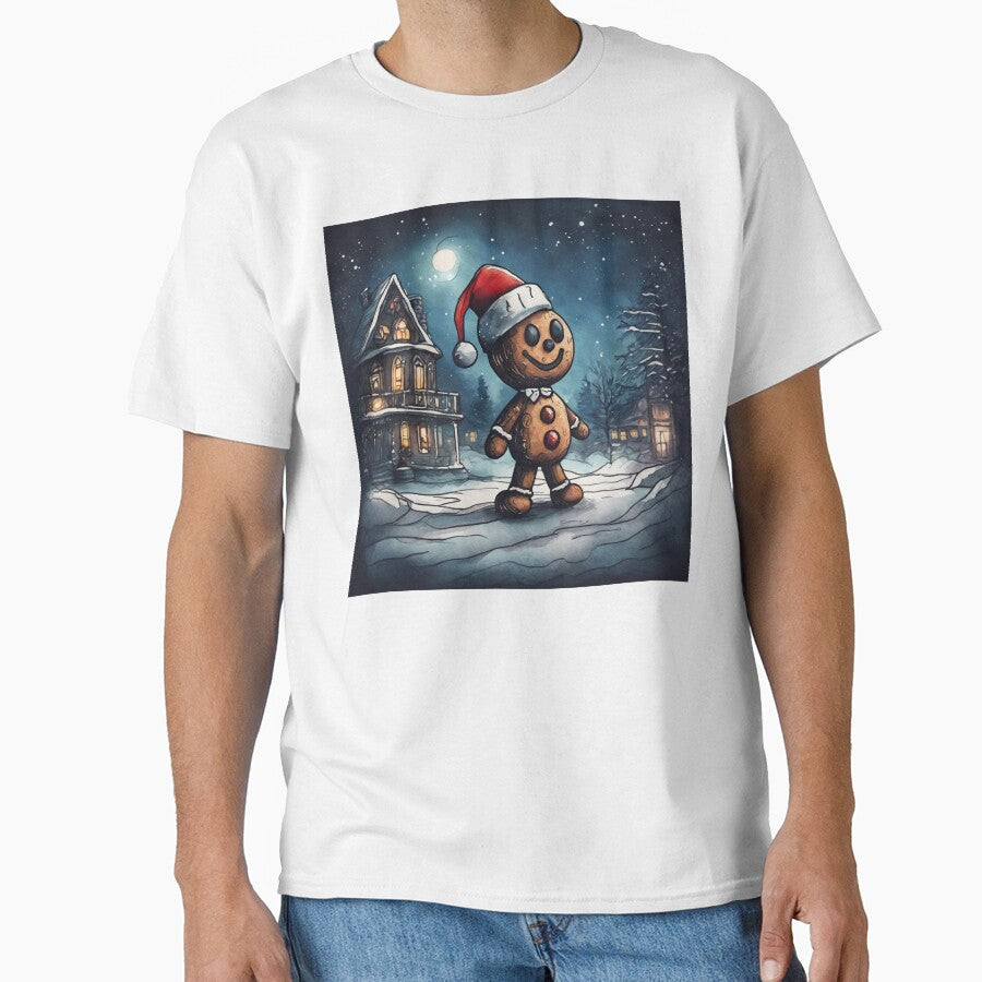 Christmas and Holiday Gingerbread man - Watercolor & Ink 23 by KBMediaArt