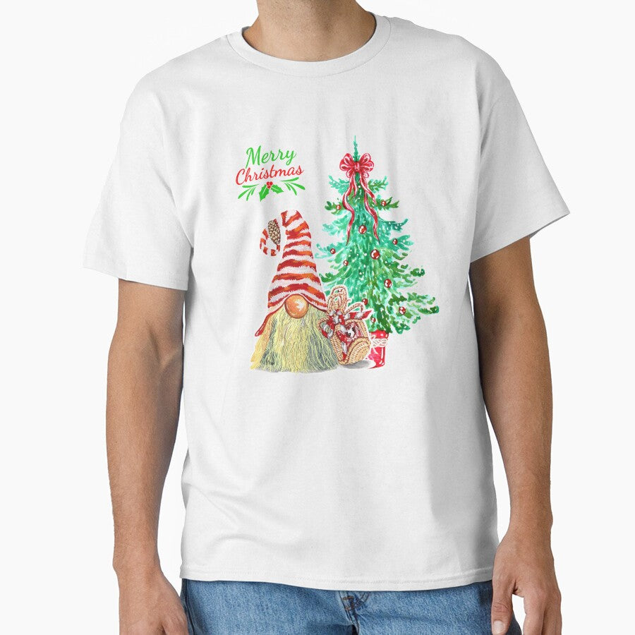 Cute Cartoon Merry Christmas Santa Gnome! Merry Christmas Gnome Cute Santa Claus! by iziskosmos