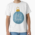 Let It Snow Blue Christmas Ornament – Cozy Winter Holiday Design for Clothing & Home Décor by Painted Moon by Luna Bee™