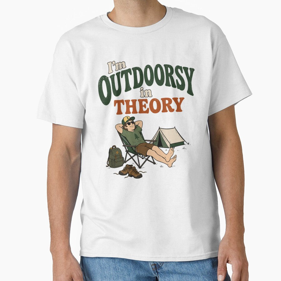 I'm Outdoorsy In Theory Adult Camping t-shirt by TWYtees