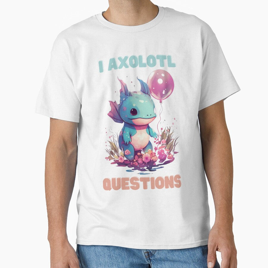 I Axolotl Questions Kawaii with ballons by ArtFromBeyond