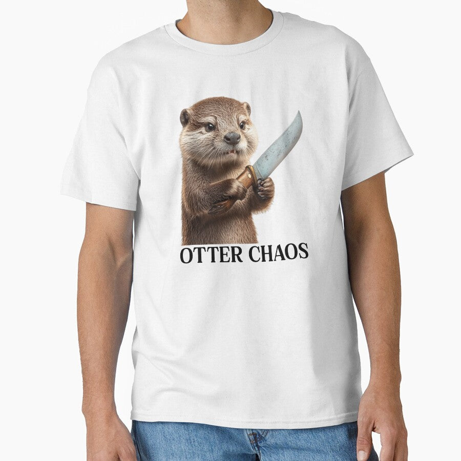 Angry Otter With Knife Otter Chaos by RockFireMerch