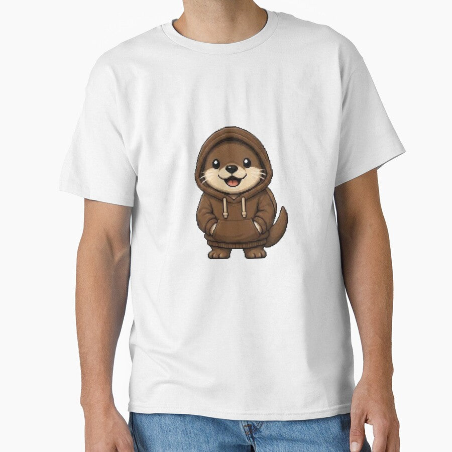 Pixel Hoodie Otter – Cozy Retro Pixel Style by Icareis-Studios