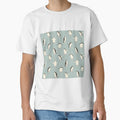 Penguins On Snowfall Turquoise Background by AletacStore