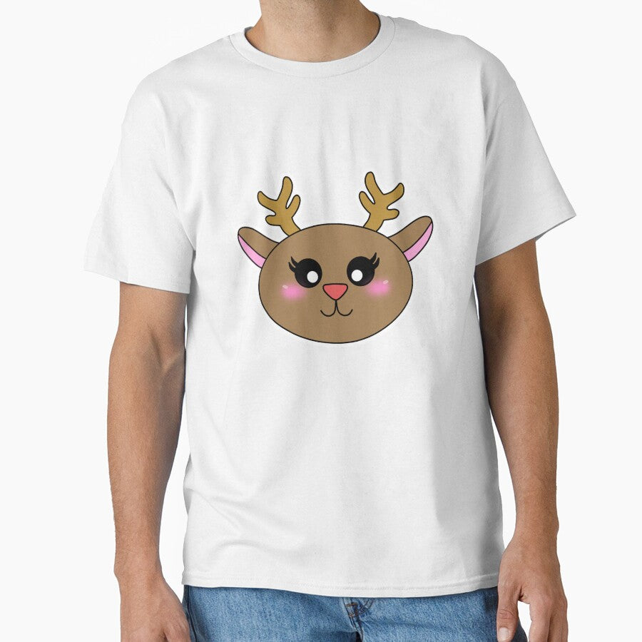 Cute red nose Reindeer illustration by FlaviaDesenha
