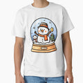 Cute Snow Globe with Friendly Snowman Art by colorful-white