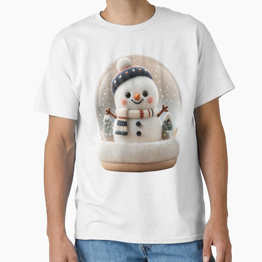 Cute Plush Snowman in a Winter Snow Globe by colorful-white