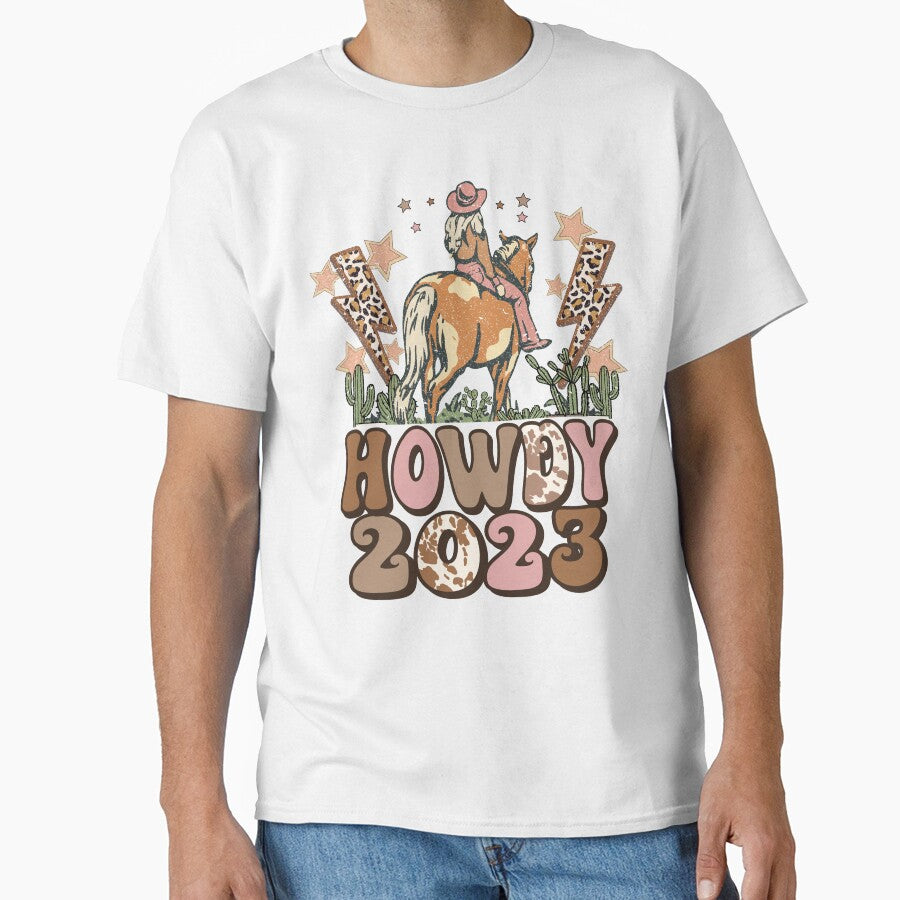 Howdy 2023 Happy New Year Western Cowgirl by i-longmanshop