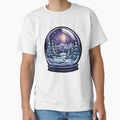 Winter Snow Globe Landscape Night Design Calm Nature Aesthetic by CyfroweMysli