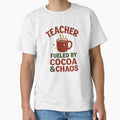 Teacher - Fueled by Cocoa & Chaos | Retro Christmas Teacher Design by Work Life Tees