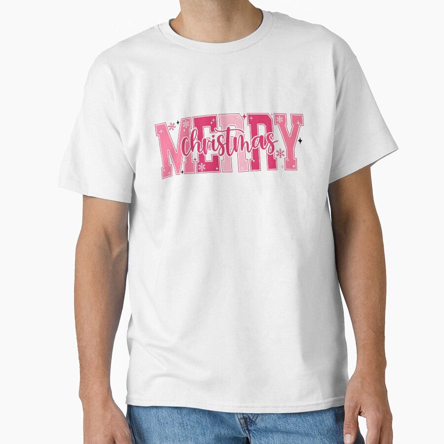 Pink Merry Christmas Varsity, Merry Christmas, Christmas by Davidkoci