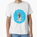 Let It Snow Snowman Illustration Light Blue by quirkycounselor
