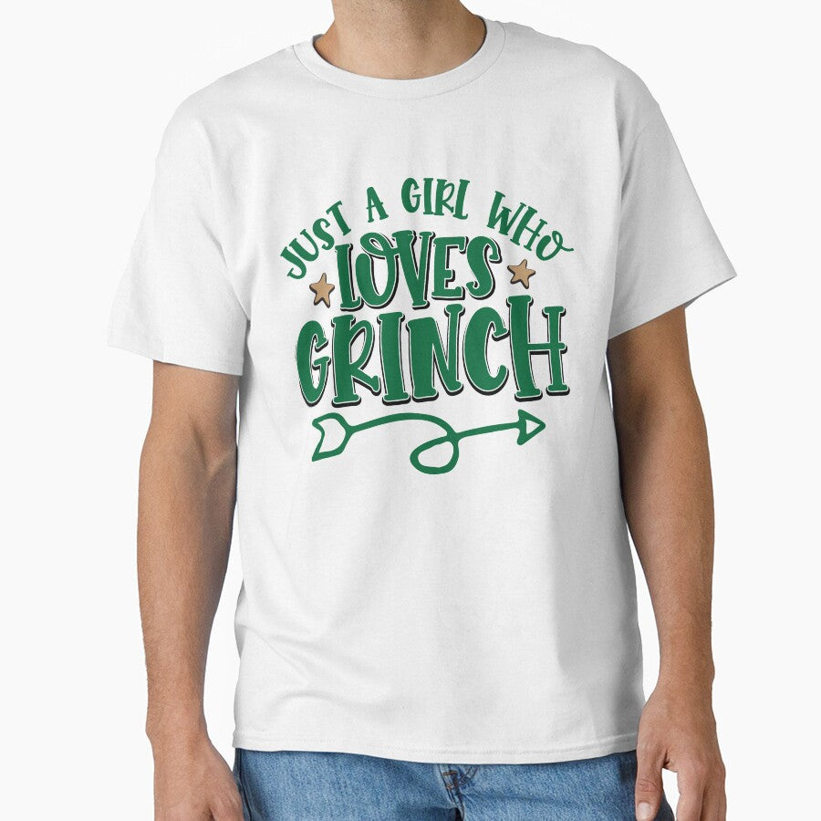 ust a Girl who Just Love Grinch Green Merry Christmas by Dominika Farkašová