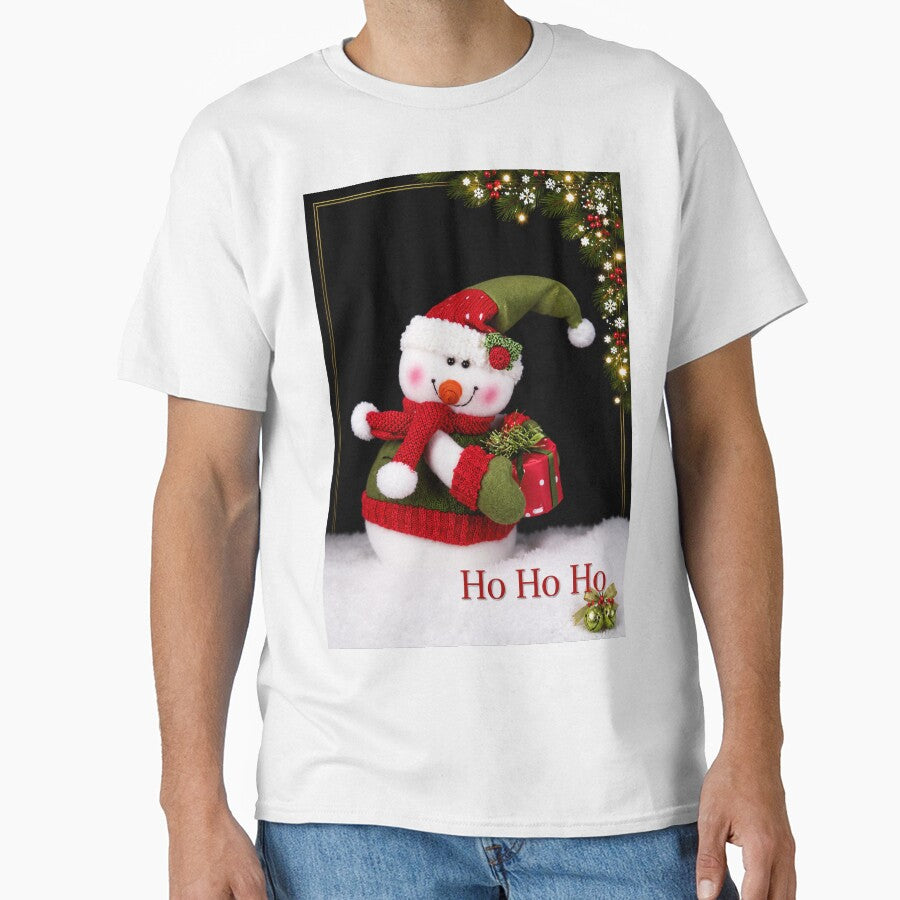 Ho Ho Ho – Festive Snowman with Christmas Gift by Kimberly Palmer