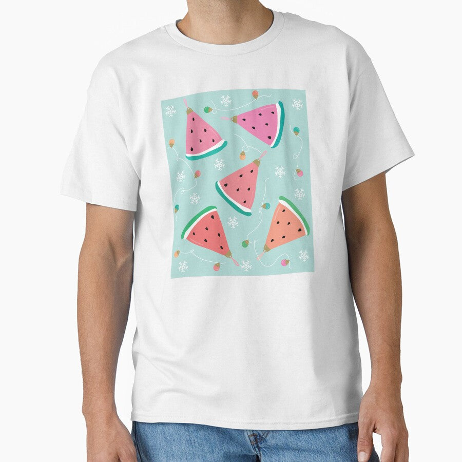 Watermelon Ornaments - Pink and Mint Art Print by TheBrightInk