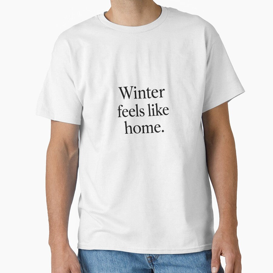 Winter Feels Like Home – Cozy Minimal Winter Quote by Irene Catchmind