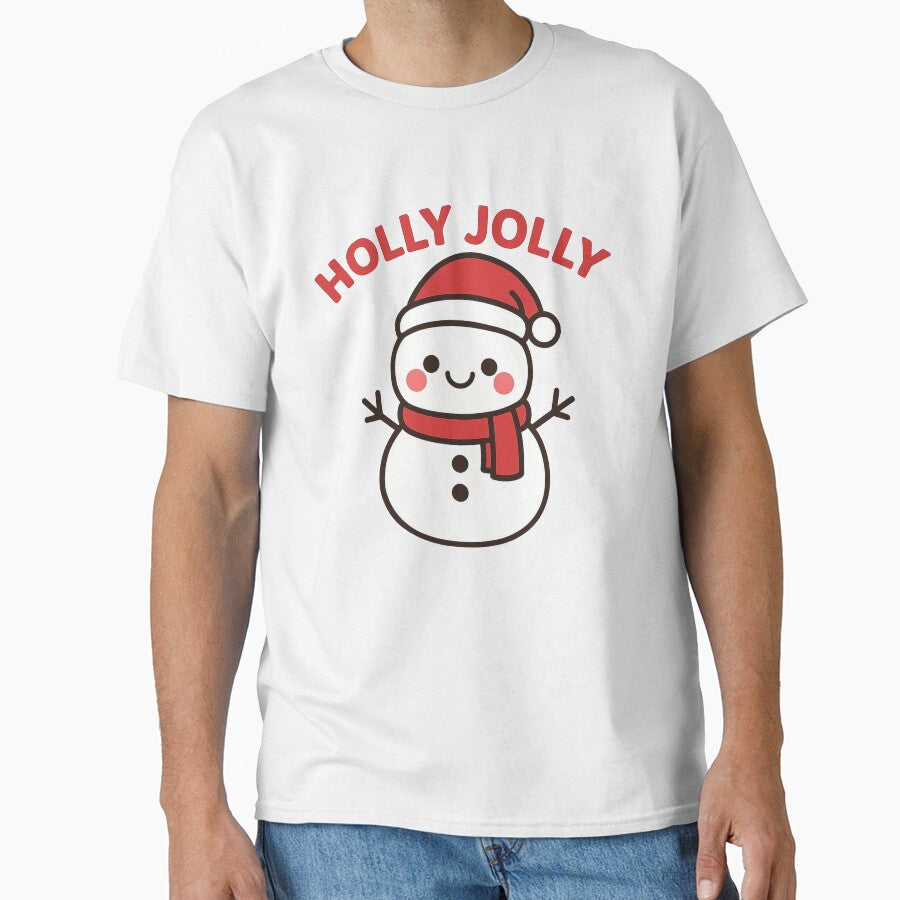 Holly Jolly Snowman | Cute Kawaii Christmas Snowman | Festive Holiday Winter Design by StyleLap