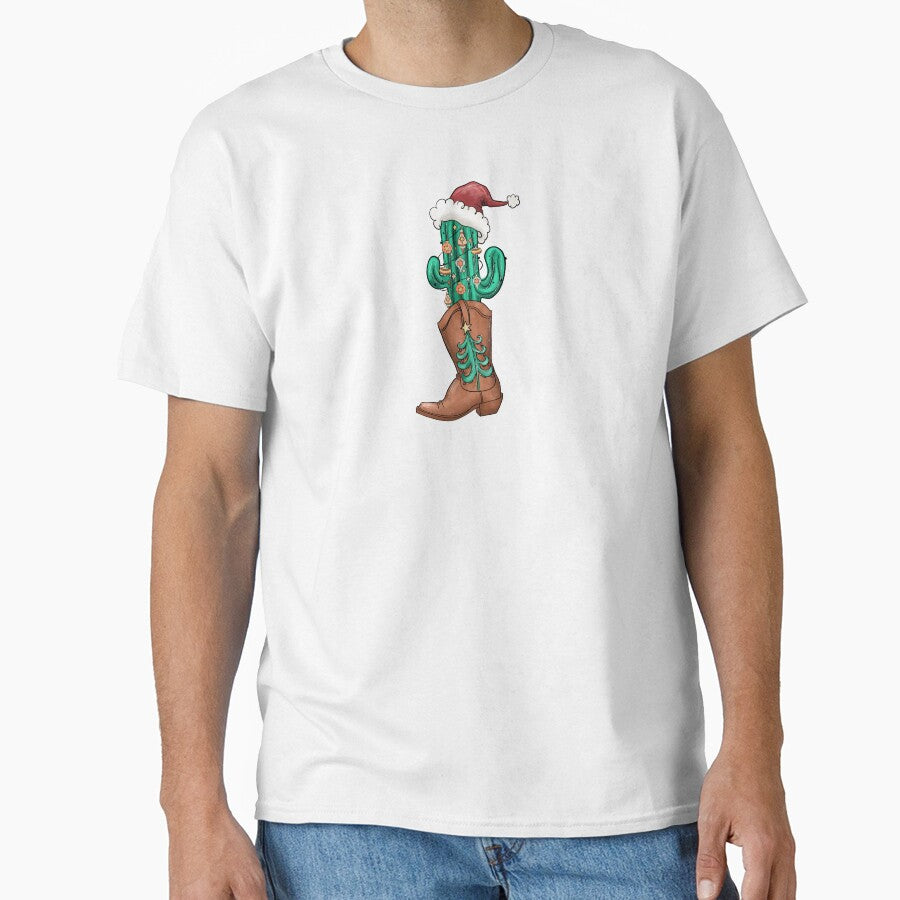 Retro Cactus Christmas Tree Cowboy Boots Western by coopercreekco