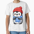 Cute Penguin Chick Knitting Royal Blue Scarf by pumsquare