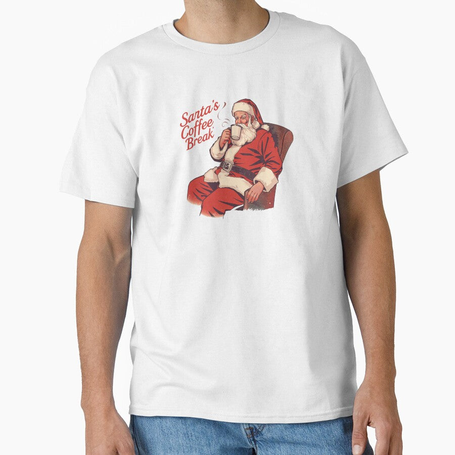 Santa's Coffee Break Funny Christmas Caffeine Vintage by VinsendDraconi
