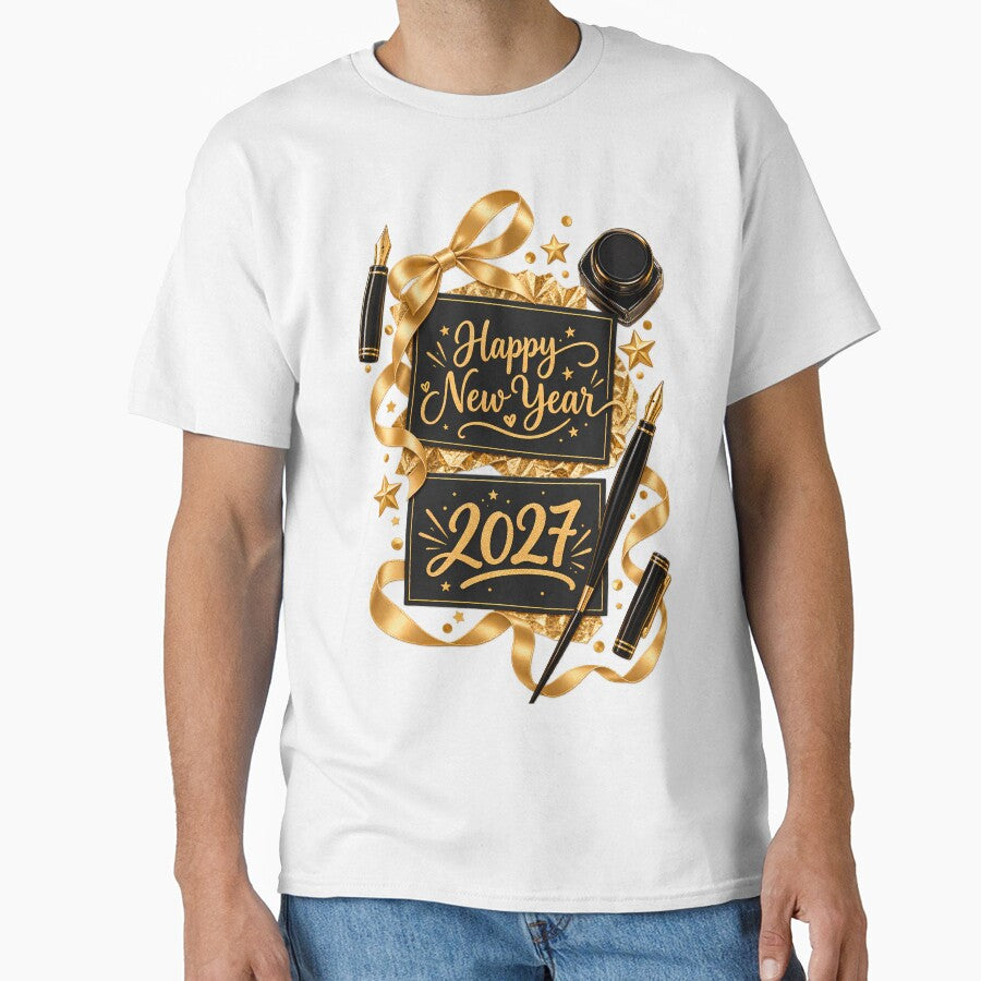 Happy New Year 2027 – Black & Gold Celebration by HoMya