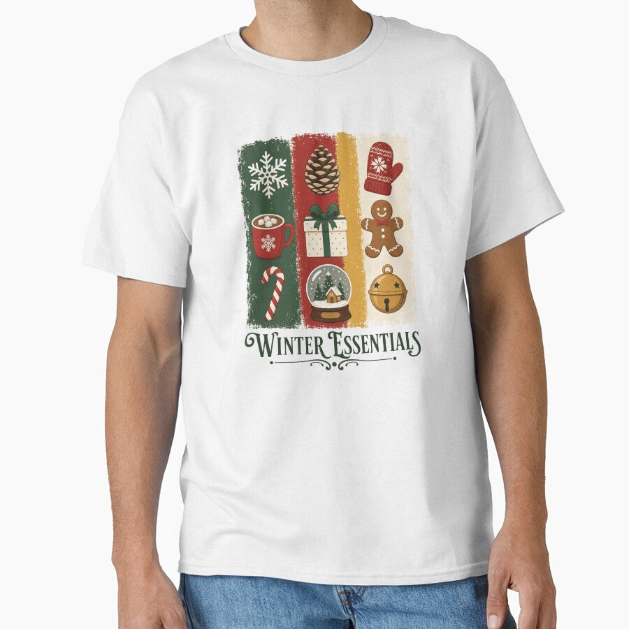 Cozy Winter Essentials Retro Holiday Grid by NSB-Design