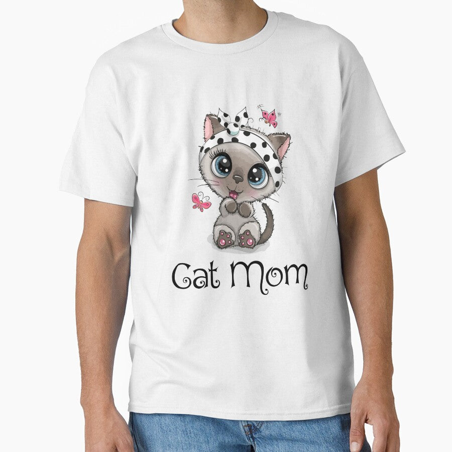 Cute Cat Mom Cartoon Cat with Bandana by monicacarr