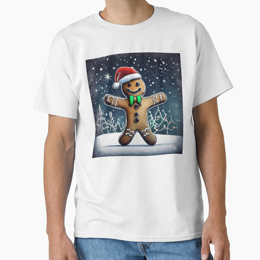 Copy of Christmas and Holiday Gingerbread man - Watercolor & Ink 23 by KBMediaArt
