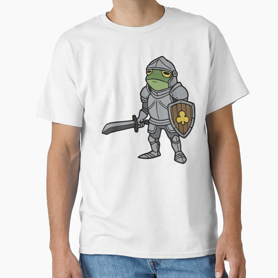 Brave Knight Frog in Full Plate Armor with Sword and Shield by Floomart