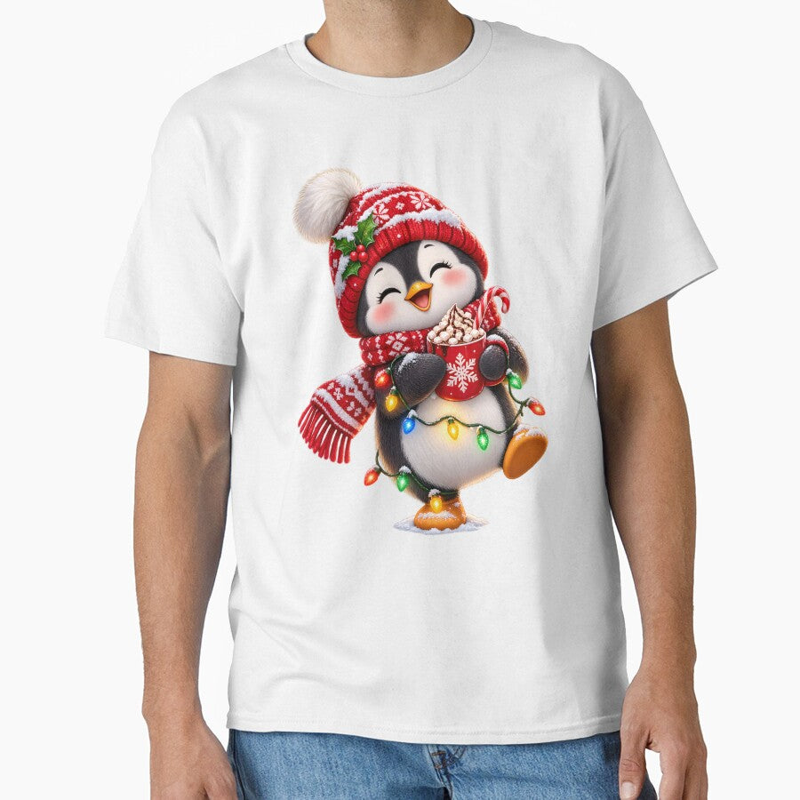 Cute Christmas Penguin with Hot Chocolate by TinyWeird