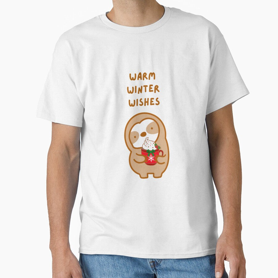 Warm Winter Wishes Hot Cocoa Sloth by theslothinme