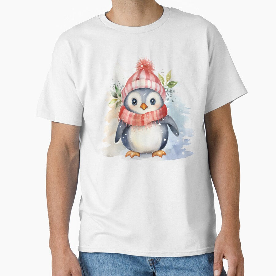 Cute Winter Penguin – Cozy Christmas Watercolor Design by TakeOnline247