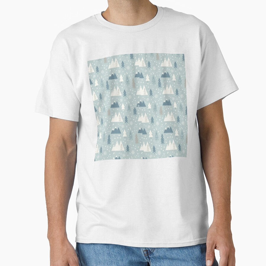 Cozy Winter Forest Pattern – Minimal Scandinavian Snowy Mountains by Fandom Universe