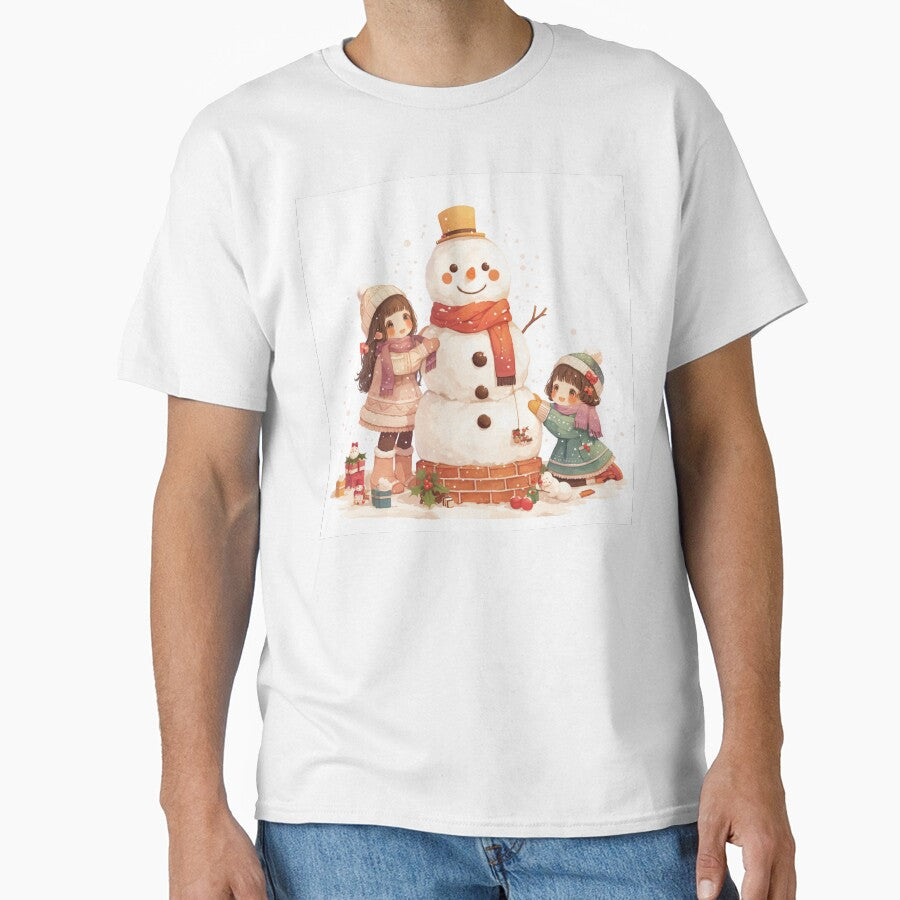 Cute kids building a Snowman by MendaciousMina
