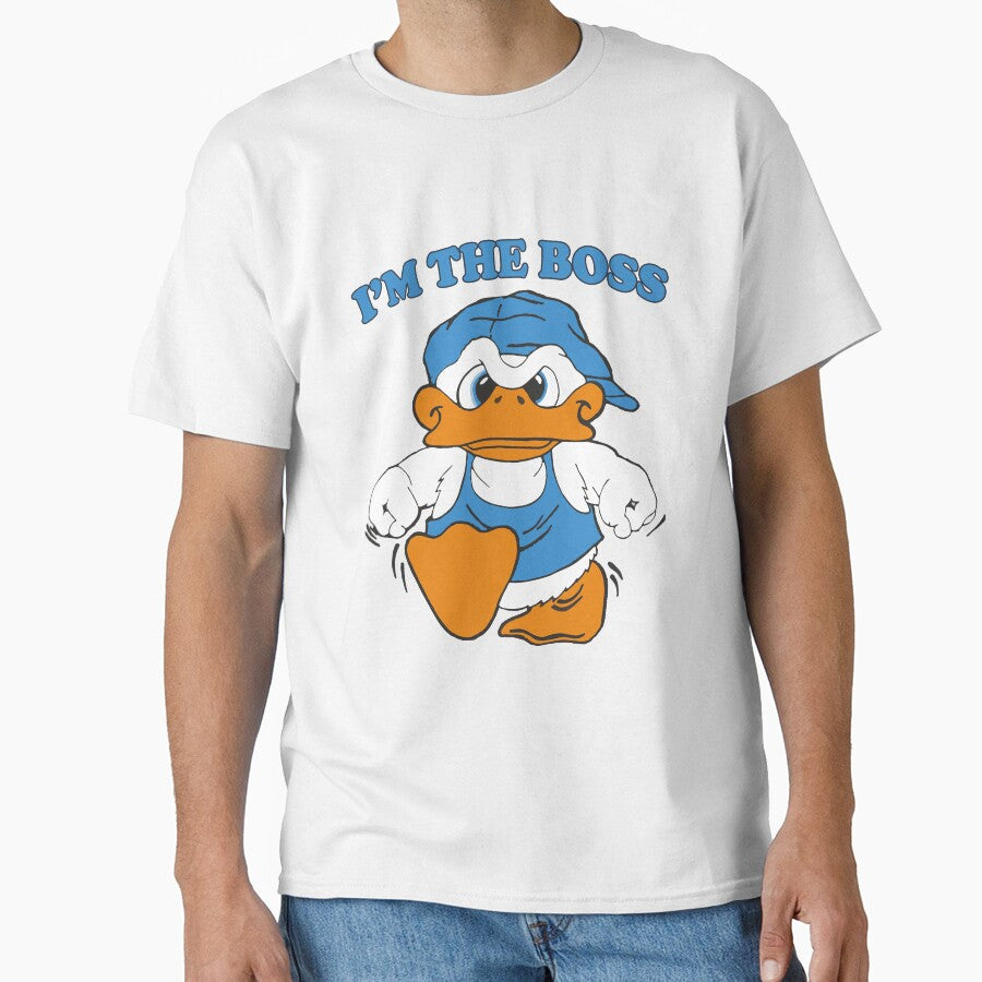 I'm The Boss Duck White 90s Cartoon Tourist Souvenir by kenishahembree