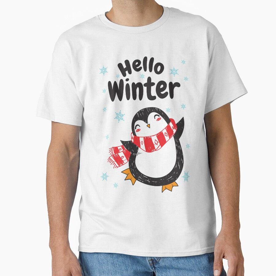 Hello Winter Cute Penguin Pattern by dass-art