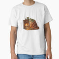 Cabincore Aesthetic - Cozy Winter Frog by the Fireplace by Arts Paradise