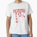 Mommy bird, Daddy bird and baby bird flamingo family t shirt by Burley Threads